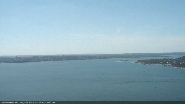 Lake Travis webcam, August 10, 2019 2:20 PM CT