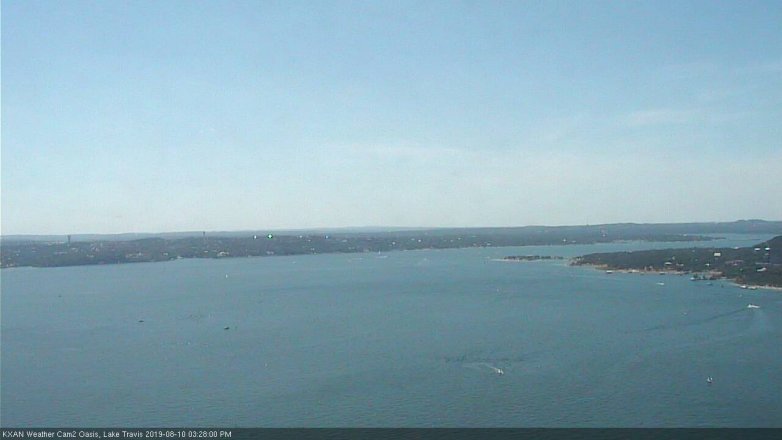 Lake Travis webcam, August 10, 2019 2:30 PM CT