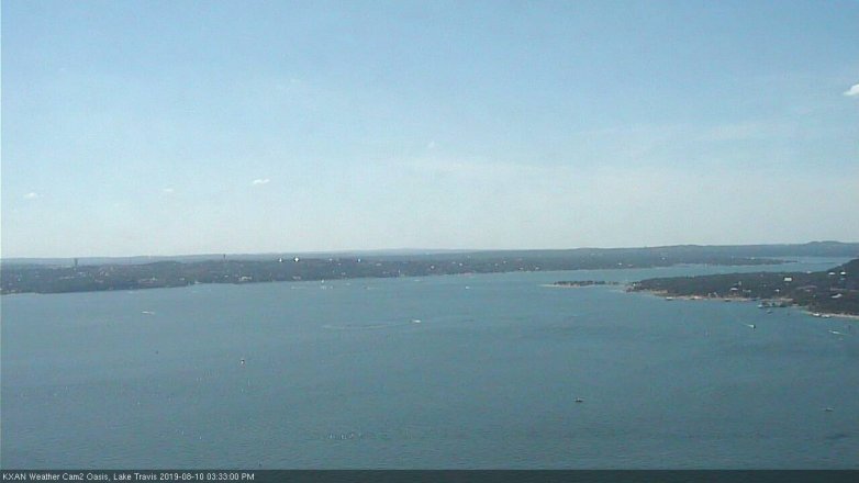 Lake Travis webcam, August 10, 2019 2:35 PM CT