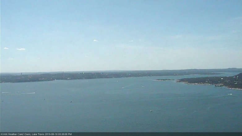 Lake Travis webcam, August 10, 2019 2:40 PM CT