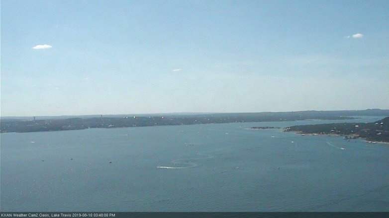 Lake Travis webcam, August 10, 2019 2:50 PM CT