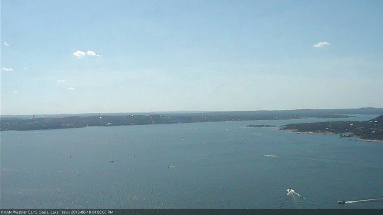 Lake Travis webcam, August 10, 2019 3:05 PM CT
