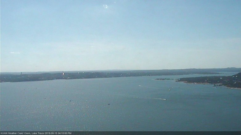 Lake Travis webcam, August 10, 2019 3:20 PM CT