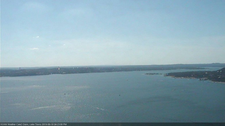 Lake Travis webcam, August 10, 2019 3:25 PM CT
