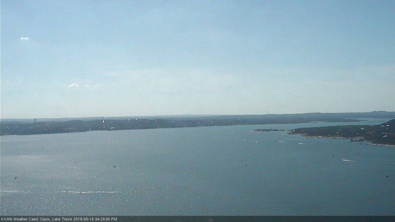 Lake Travis webcam, August 10, 2019 3:30 PM CT