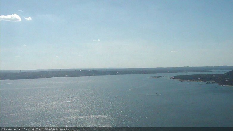 Lake Travis webcam, August 10, 2019 3:40 PM CT