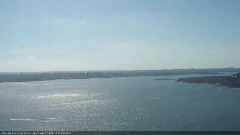 Lake Travis webcam, August 10, 2019 3:45 PM CT