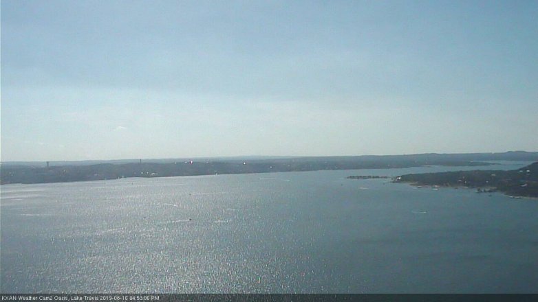 Lake Travis webcam, August 10, 2019 3:55 PM CT
