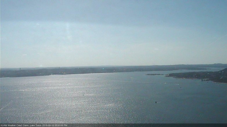 Lake Travis webcam, August 10, 2019 4:05 PM CT
