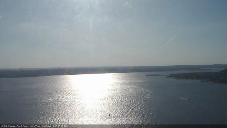 Lake Travis webcam, August 10, 2019 5:00 PM CT