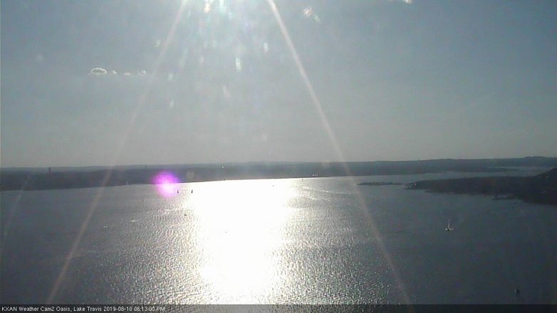 Lake Travis webcam, August 10, 2019 5:15 PM CT
