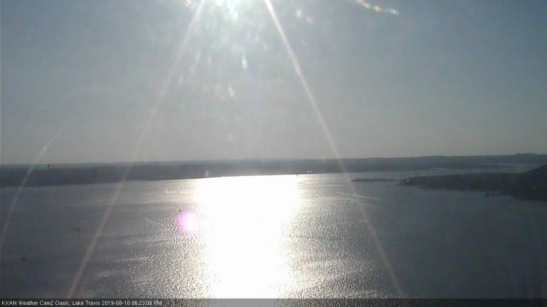Lake Travis webcam, August 10, 2019 5:25 PM CT