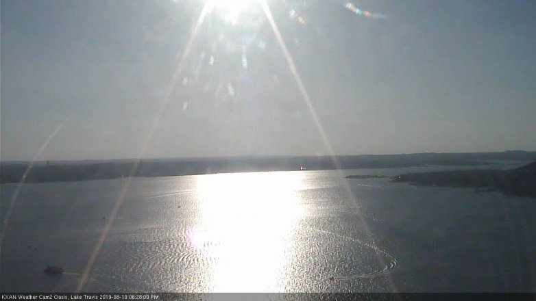 Lake Travis webcam, August 10, 2019 5:30 PM CT