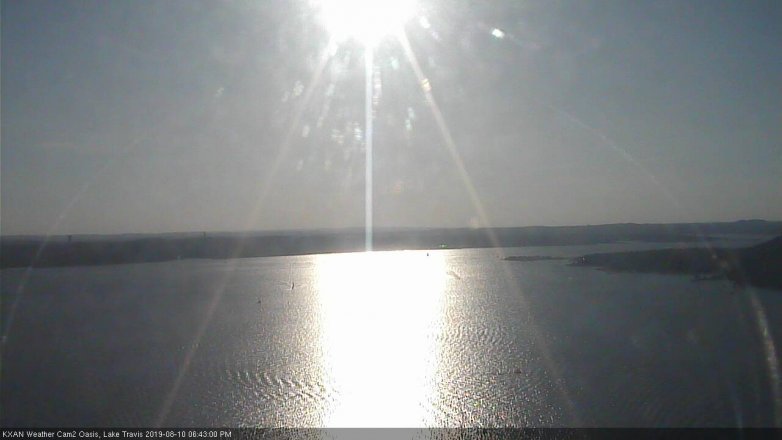 Lake Travis webcam, August 10, 2019 5:45 PM CT