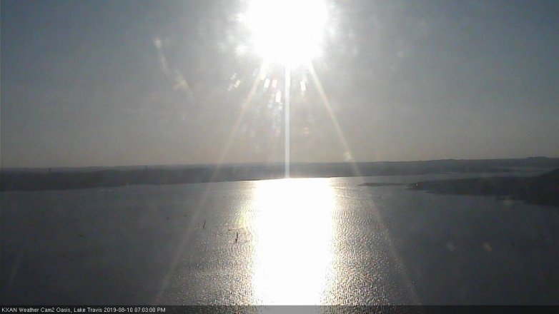 Lake Travis webcam, August 10, 2019 6:05 PM CT