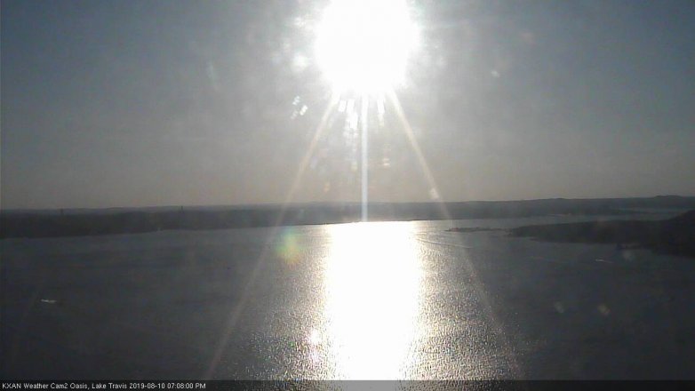Lake Travis webcam, August 10, 2019 6:10 PM CT