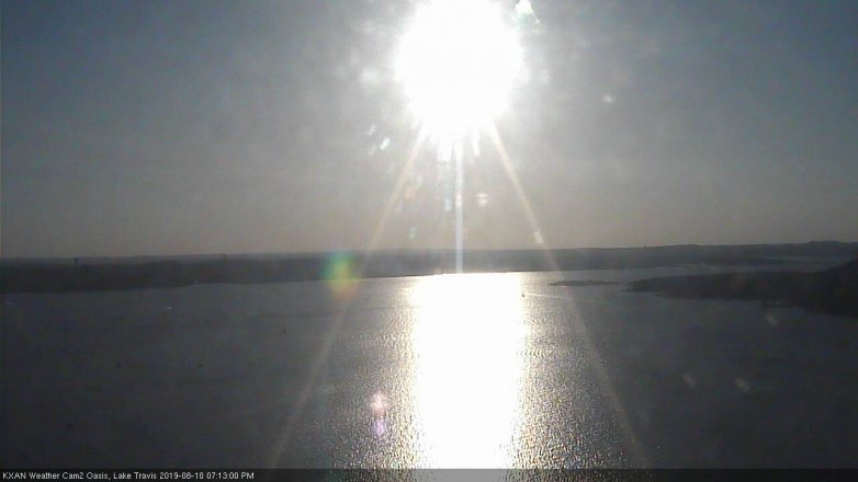 Lake Travis webcam, August 10, 2019 6:15 PM CT