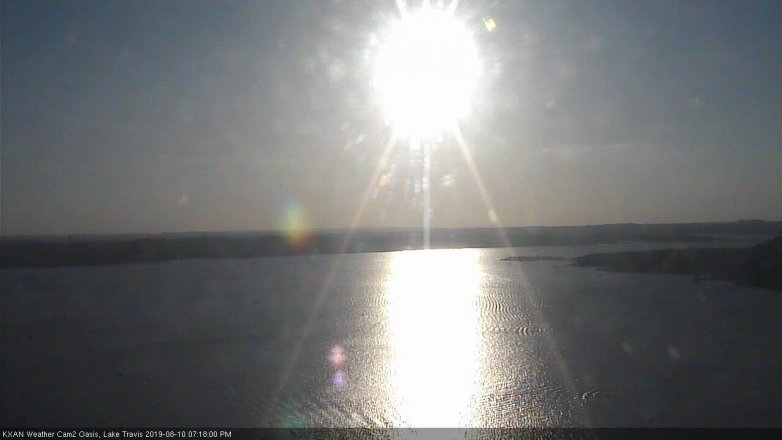 Lake Travis webcam, August 10, 2019 6:20 PM CT