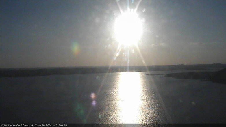 Lake Travis webcam, August 10, 2019 6:30 PM CT