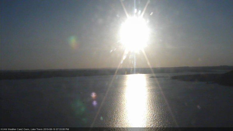 Lake Travis webcam, August 10, 2019 6:35 PM CT