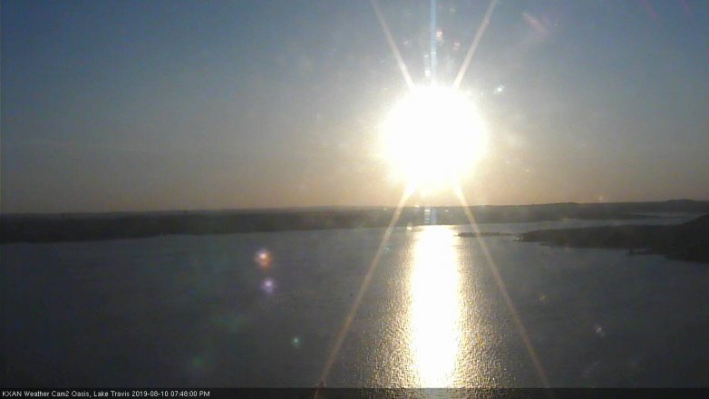 Lake Travis webcam, August 10, 2019 6:50 PM CT