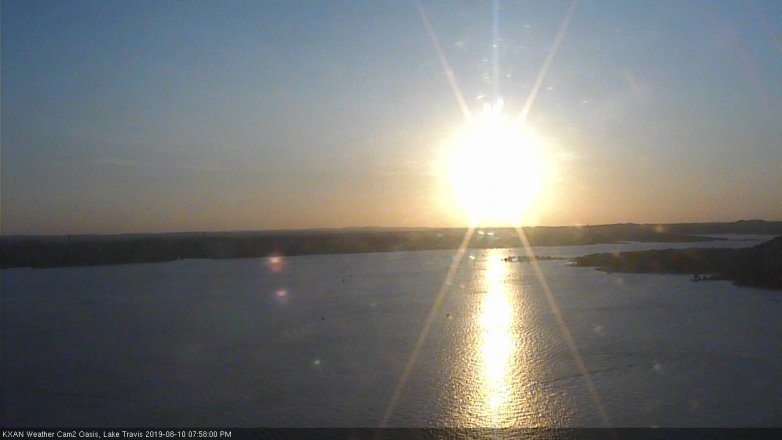 Lake Travis webcam, August 10, 2019 7:00 PM CT
