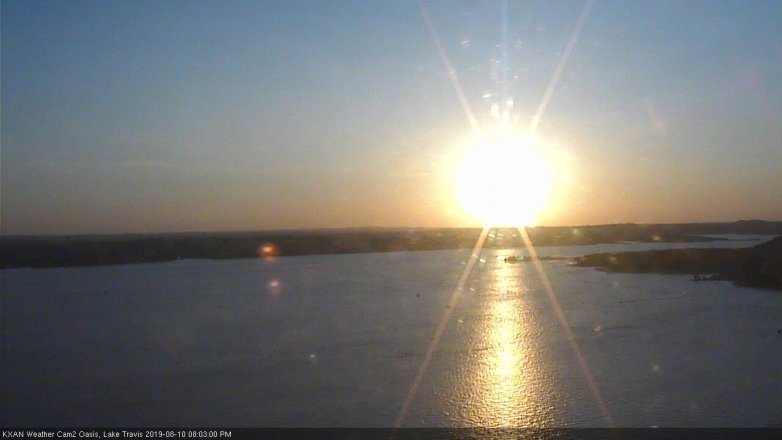 Lake Travis webcam, August 10, 2019 7:05 PM CT