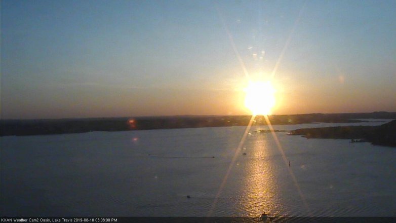 Lake Travis webcam, August 10, 2019 7:10 PM CT