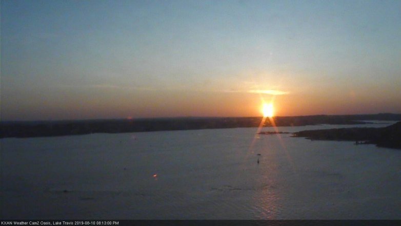 Lake Travis webcam, August 10, 2019 7:15 PM CT