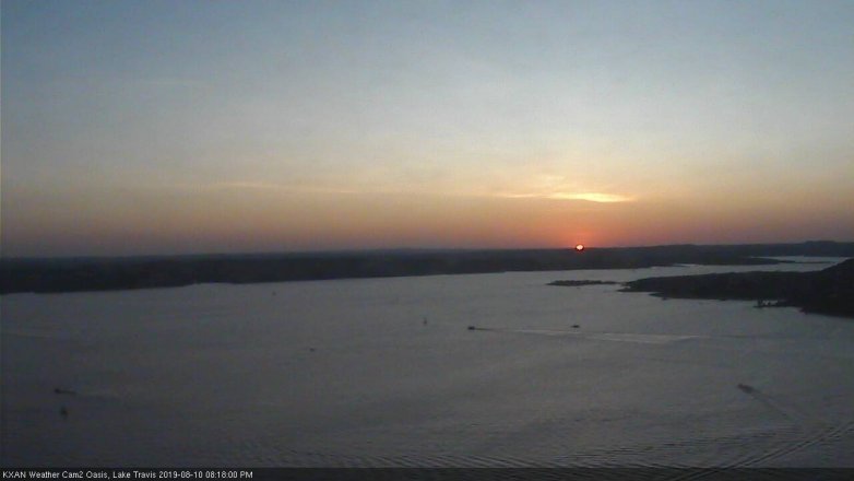 Lake Travis webcam, August 10, 2019 7:20 PM CT