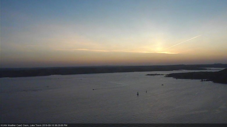 Lake Travis webcam, August 10, 2019 7:30 PM CT