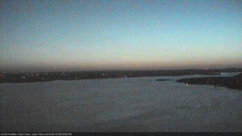 Lake Travis webcam, August 10, 2019 7:55 PM CT