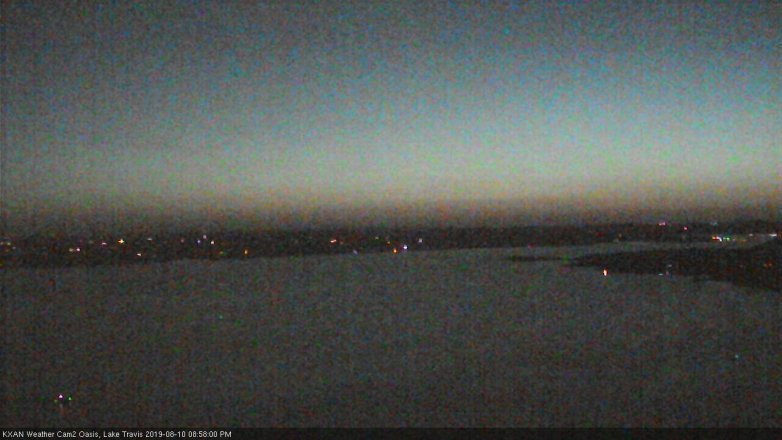 Lake Travis webcam, August 10, 2019 8:00 PM CT