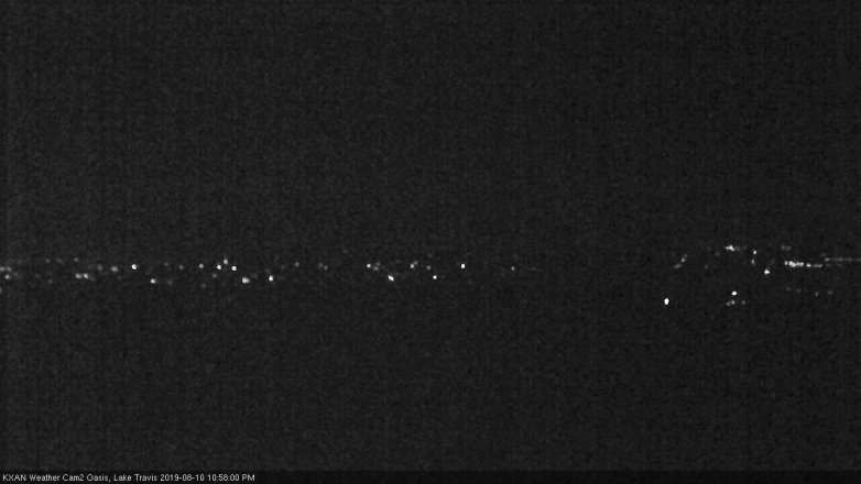 Lake Travis webcam, August 10, 2019 10:00 PM CT