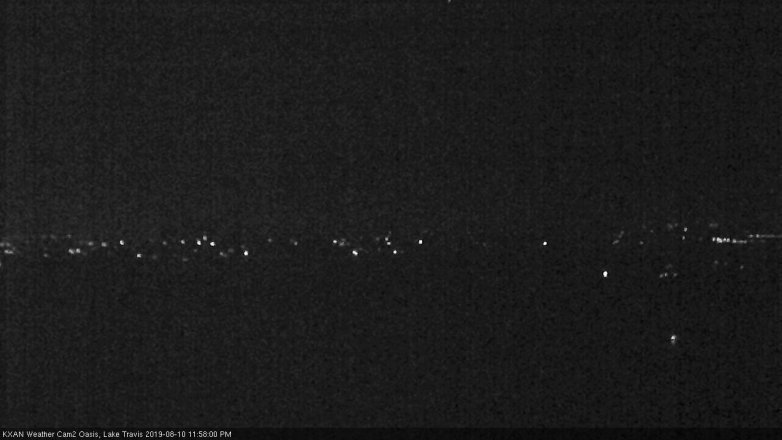 Lake Travis webcam, August 10, 2019 11:00 PM CT