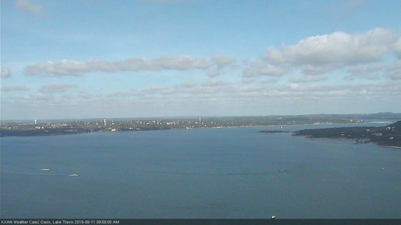 Lake Travis webcam, August 11, 2019 9:00 AM CT