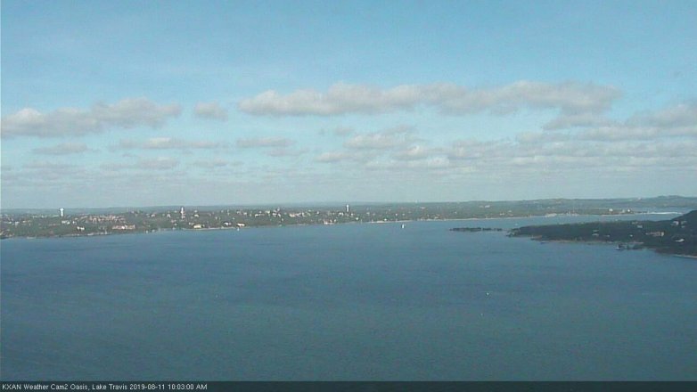 Lake Travis webcam, August 11, 2019 9:05 AM CT