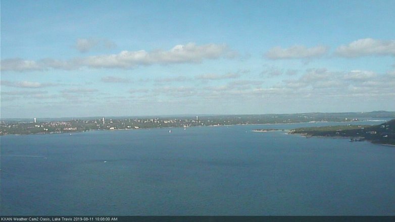 Lake Travis webcam, August 11, 2019 9:10 AM CT