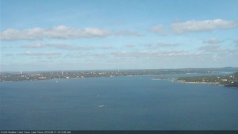 Lake Travis webcam, August 11, 2019 9:15 AM CT