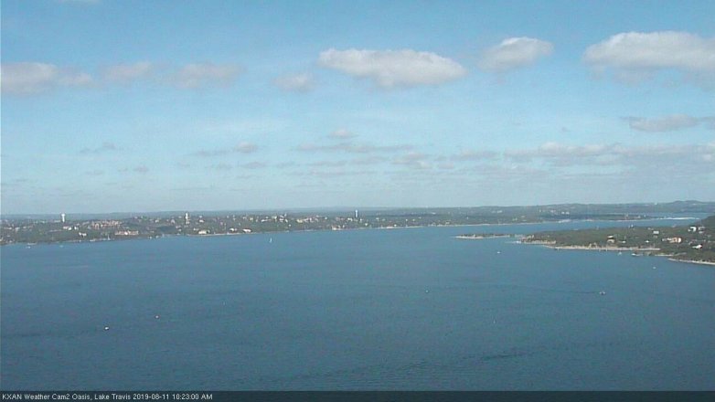 Lake Travis webcam, August 11, 2019 9:25 AM CT