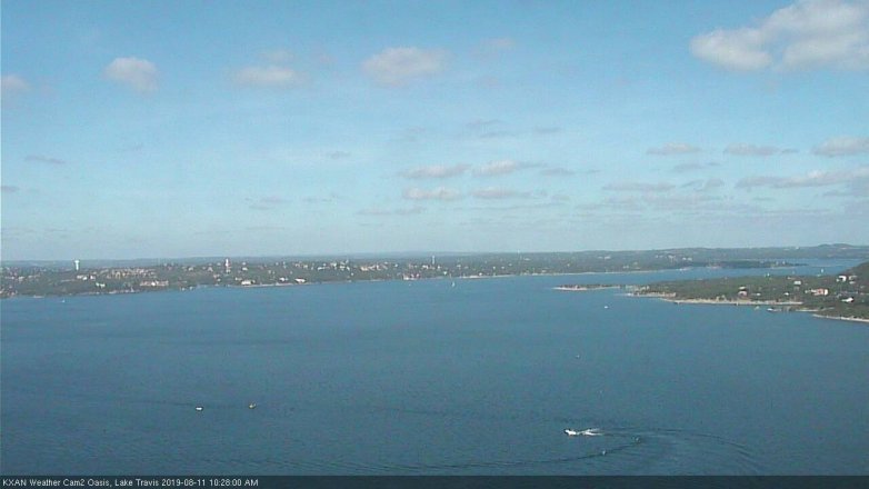 Lake Travis webcam, August 11, 2019 9:30 AM CT