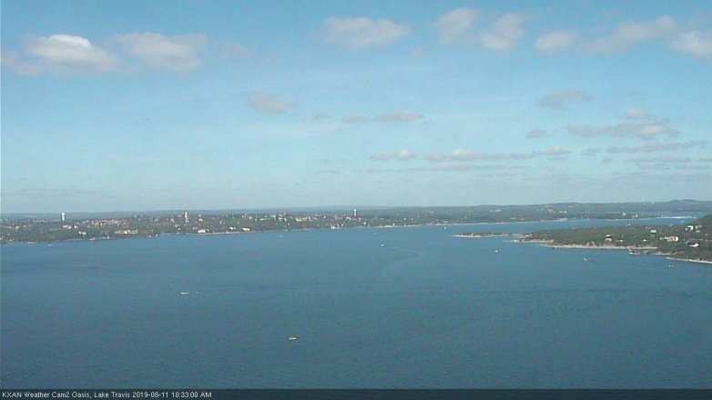 Lake Travis webcam, August 11, 2019 9:35 AM CT