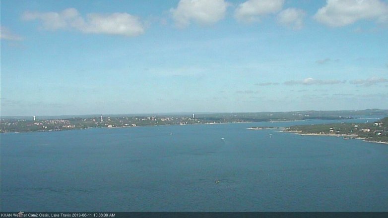 Lake Travis webcam, August 11, 2019 9:40 AM CT