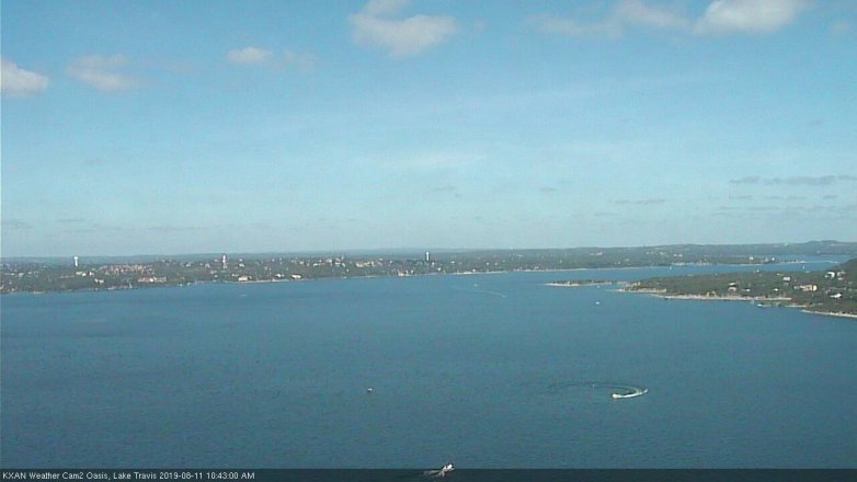 Lake Travis webcam, August 11, 2019 9:45 AM CT