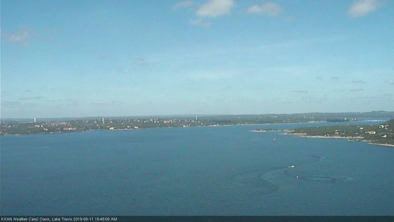Lake Travis webcam, August 11, 2019 9:50 AM CT