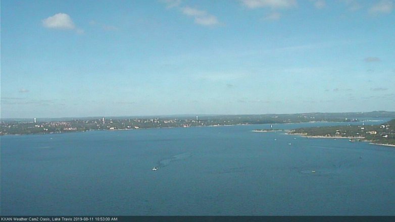 Lake Travis webcam, August 11, 2019 9:55 AM CT