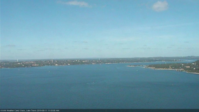 Lake Travis webcam, August 11, 2019 10:05 AM CT