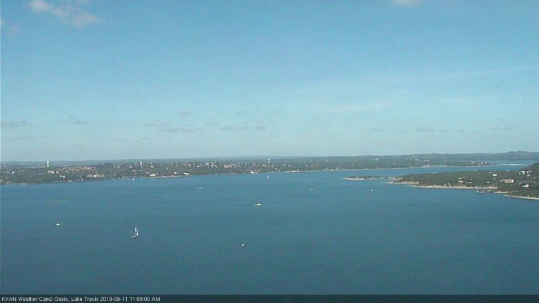 Lake Travis webcam, August 11, 2019 10:10 AM CT