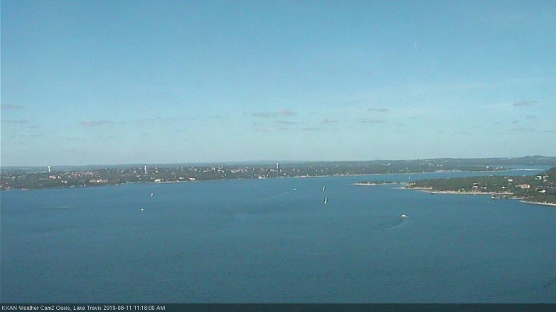 Lake Travis webcam, August 11, 2019 10:20 AM CT