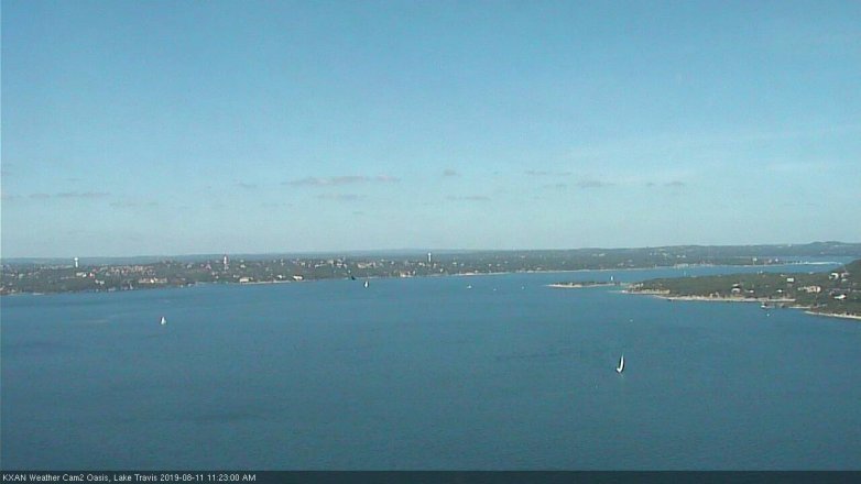 Lake Travis webcam, August 11, 2019 10:25 AM CT